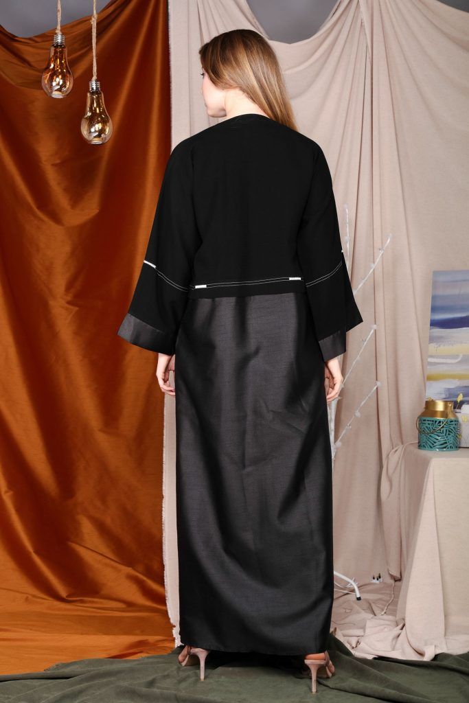 MOiSTREET Double Hues Embroidery Abaya