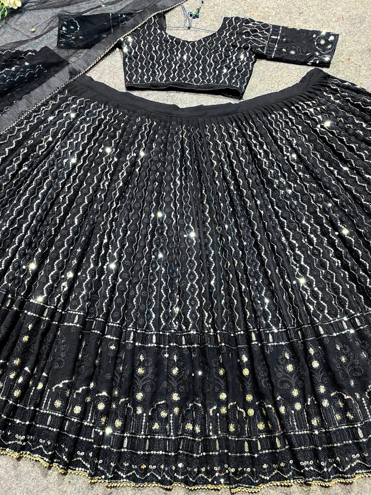 Fab Zone Designer Party Wear Lehenga Choli With Embroidery & Sequence work