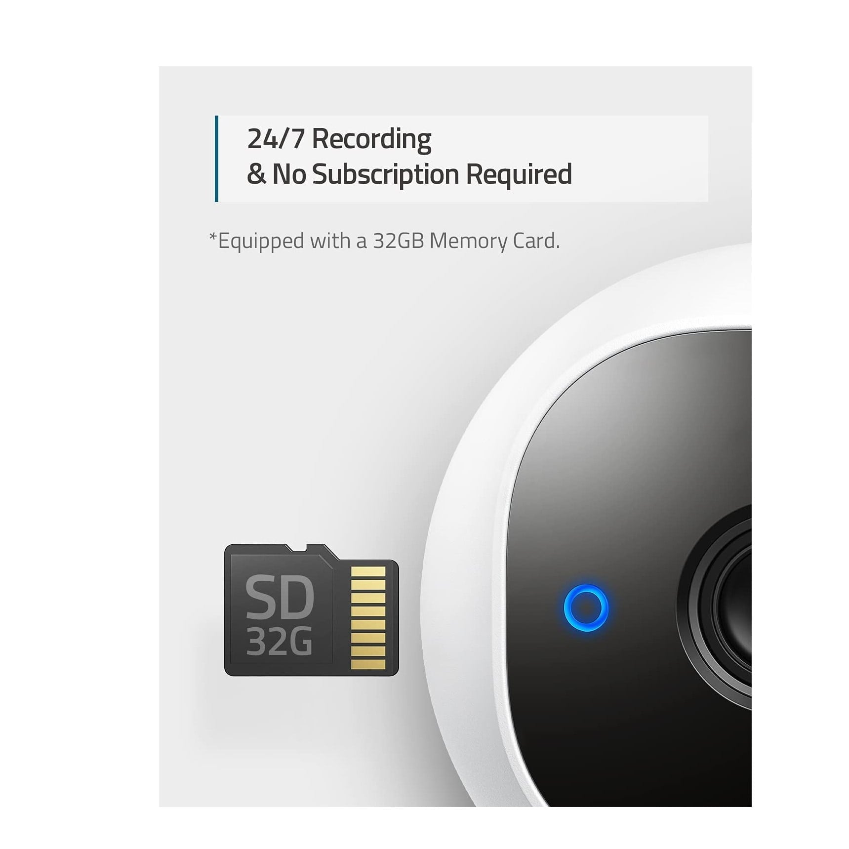 Eufy Indoor Outdoor Cam Spotlight Pro 2K with 32GB microSD, White