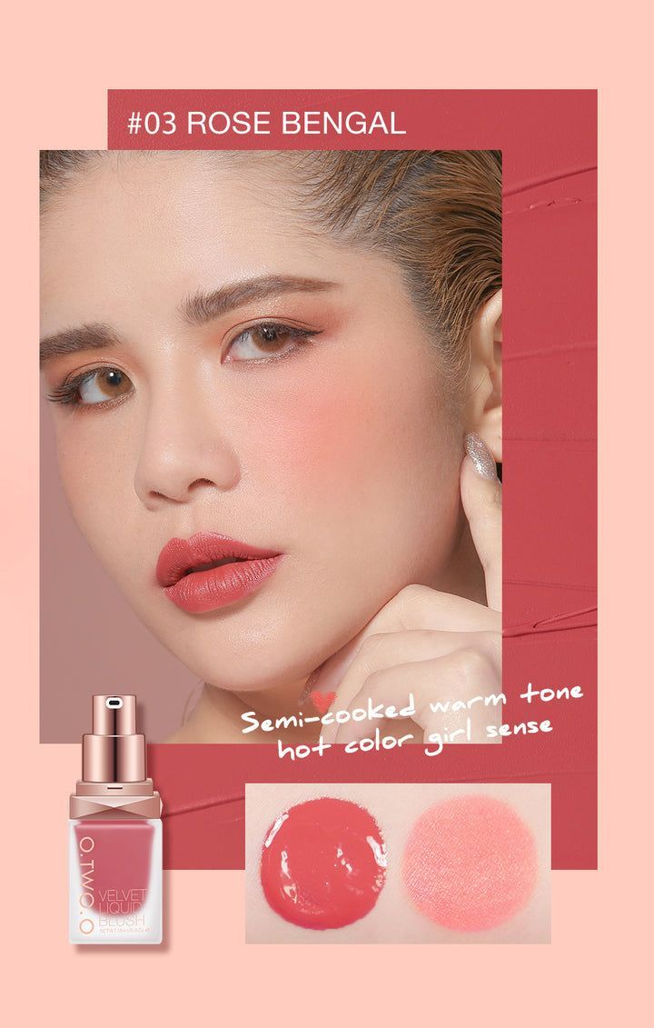 Liquid Blush Matte Silky Flowing Brighten Skin Colour Cheek Blush Face Makeup
