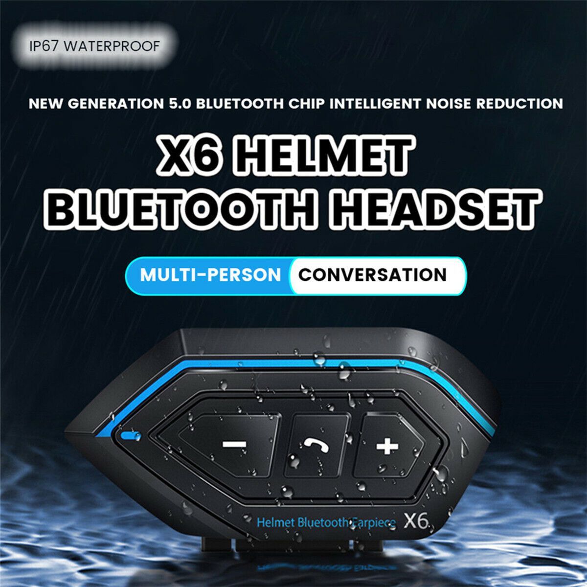 Motorcycle Helmet Bluetooth Headset Helmet Intercom Stereo Headphone