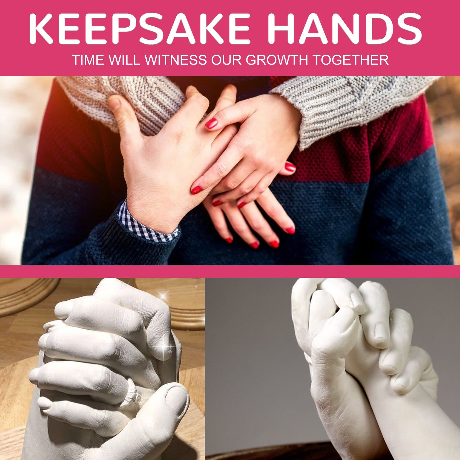 Create Lasting Memories with Hand Film Plaster Kit, DIY 3D Hand Casting, Perfect Gift ,1set