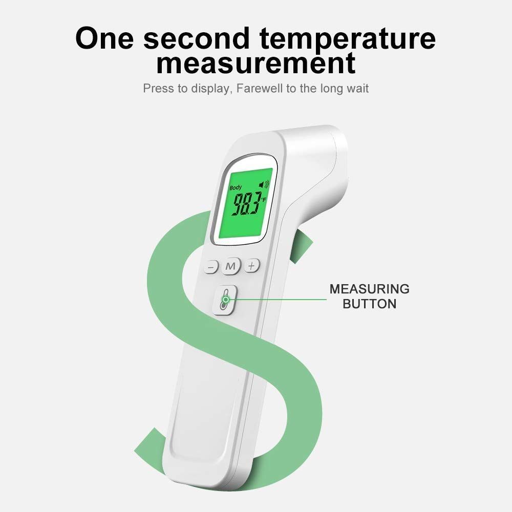 Infrared Digital Forehead Thermometer for Adults and Kids with Fever Alarm