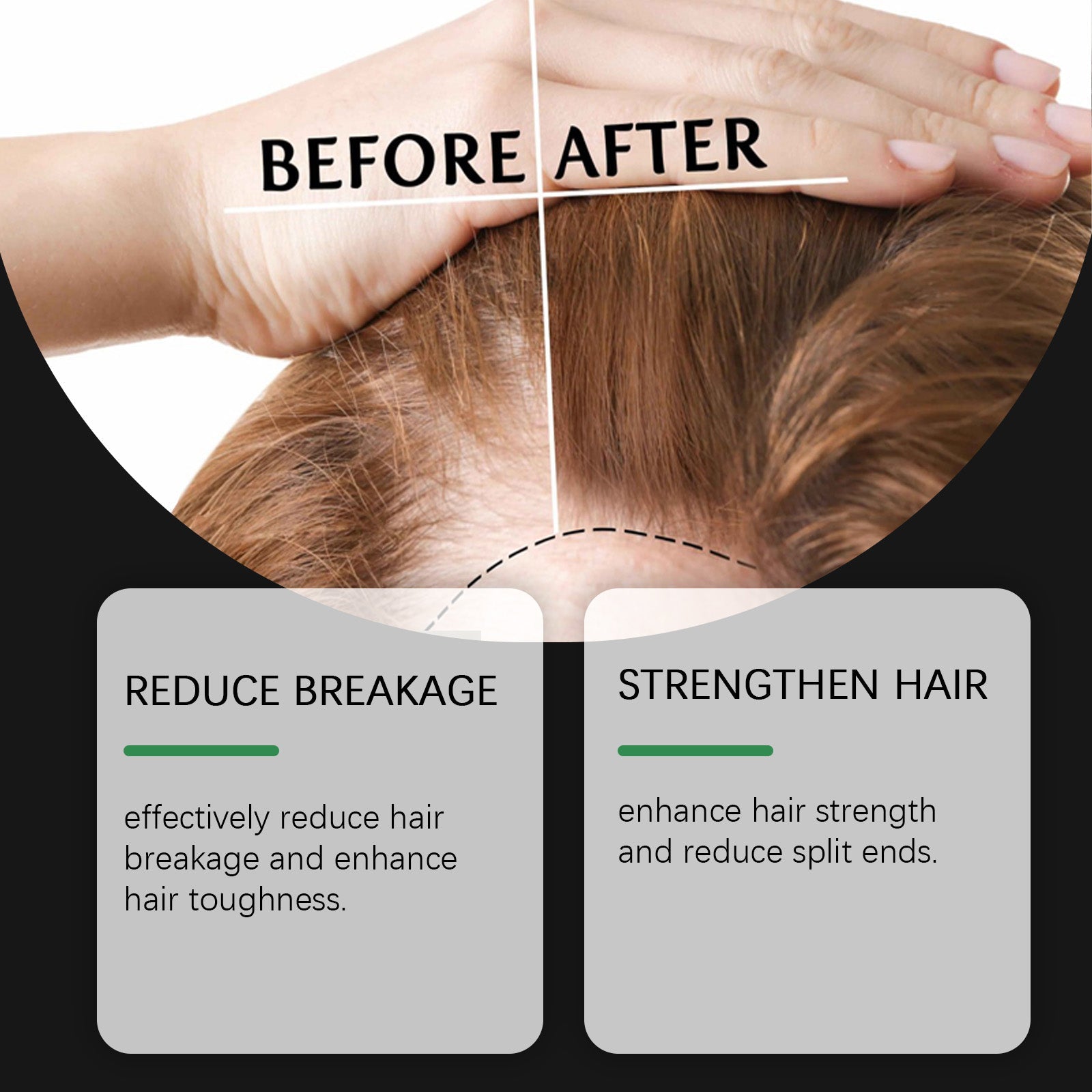 Black Rice Hair Spray, Gentle Leave-In Fragrance, Nourishing, Strong, Fluffy Hair ,100ml