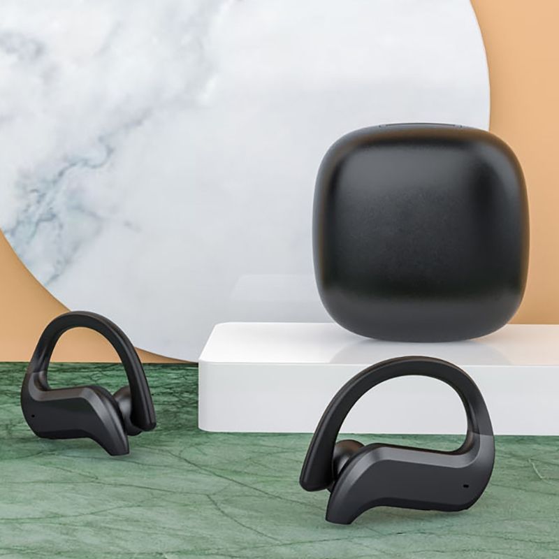 MD03 Wireless Ear-mounted Touch Bluetooth Earphone with Charging Box & Digital Display