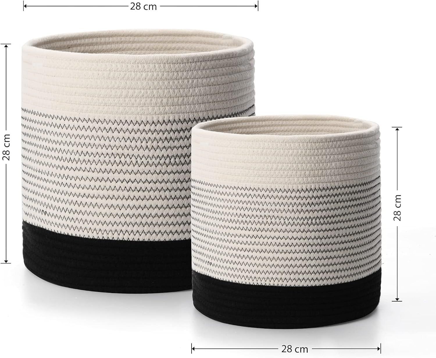Mini Woven Jute Cotton Rope Plant Storage Basket for Home