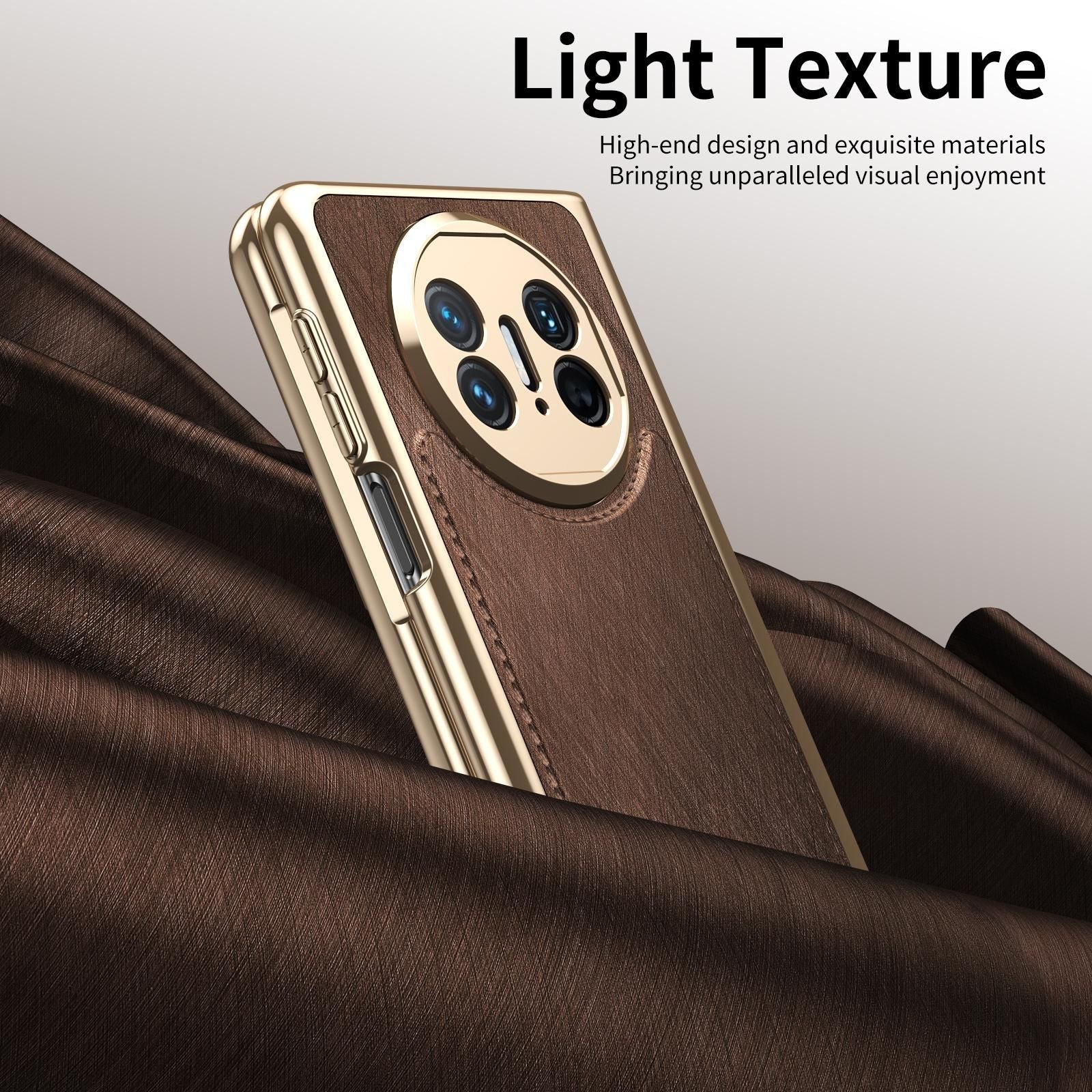 Plating Silver Brocade Case For Huawei Mate X3