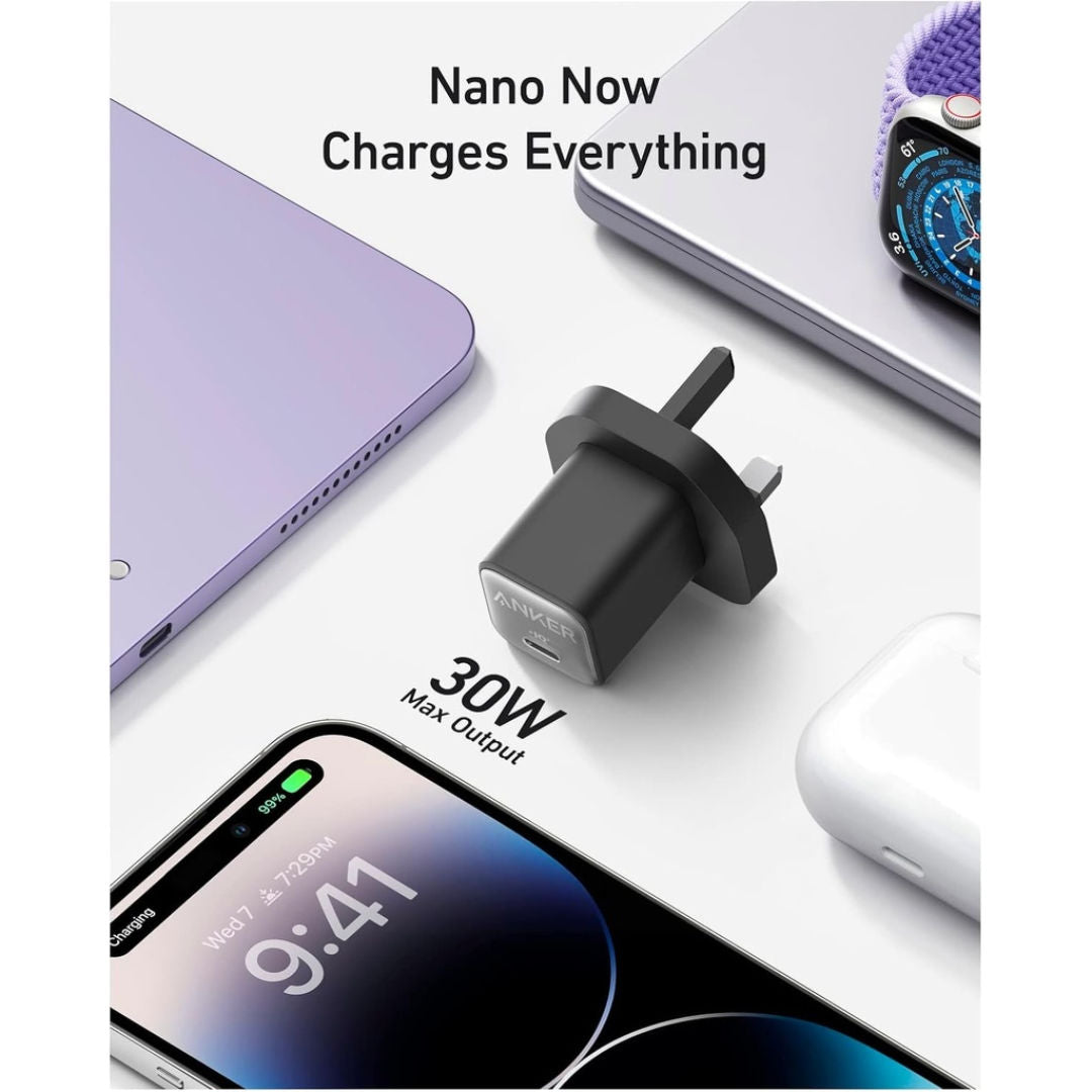 Anker 30W USB-C Wall Charger, Black