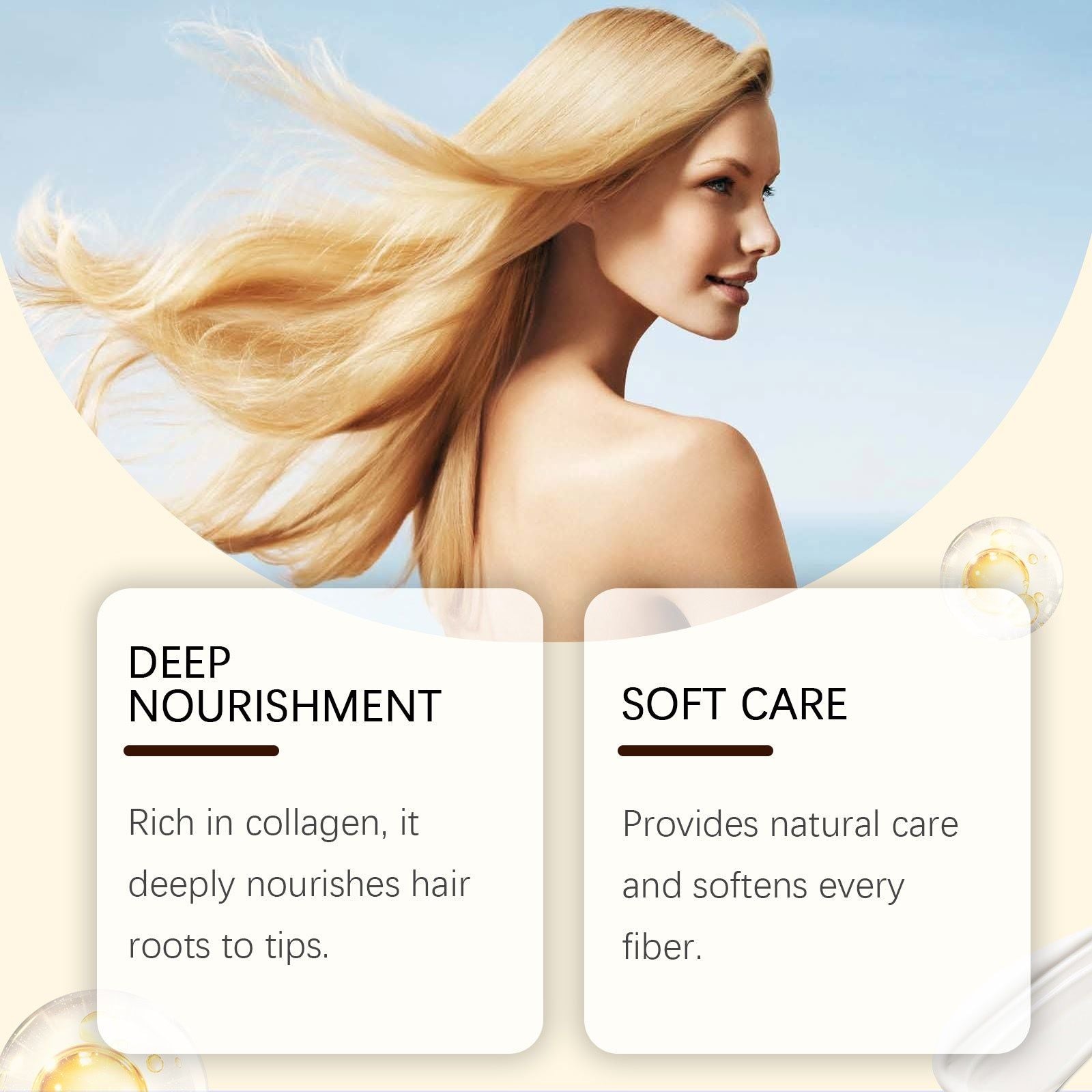 Collagen Repair Conditioner, Deep Nourishing Volumizer for Damaged Hair ,100ml