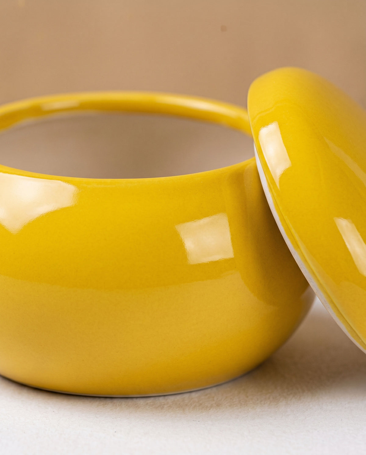 Antique Arch Yellow Handmade Porcelain Spice Jars – Set of 4 (7cm)