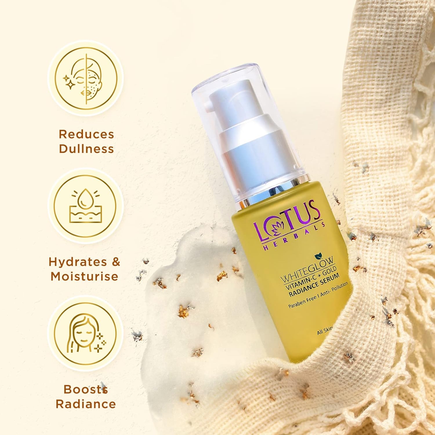 لوتس هيربالز وايت جلو فيتامين C + سيروم جولد راديانس 30 مل -