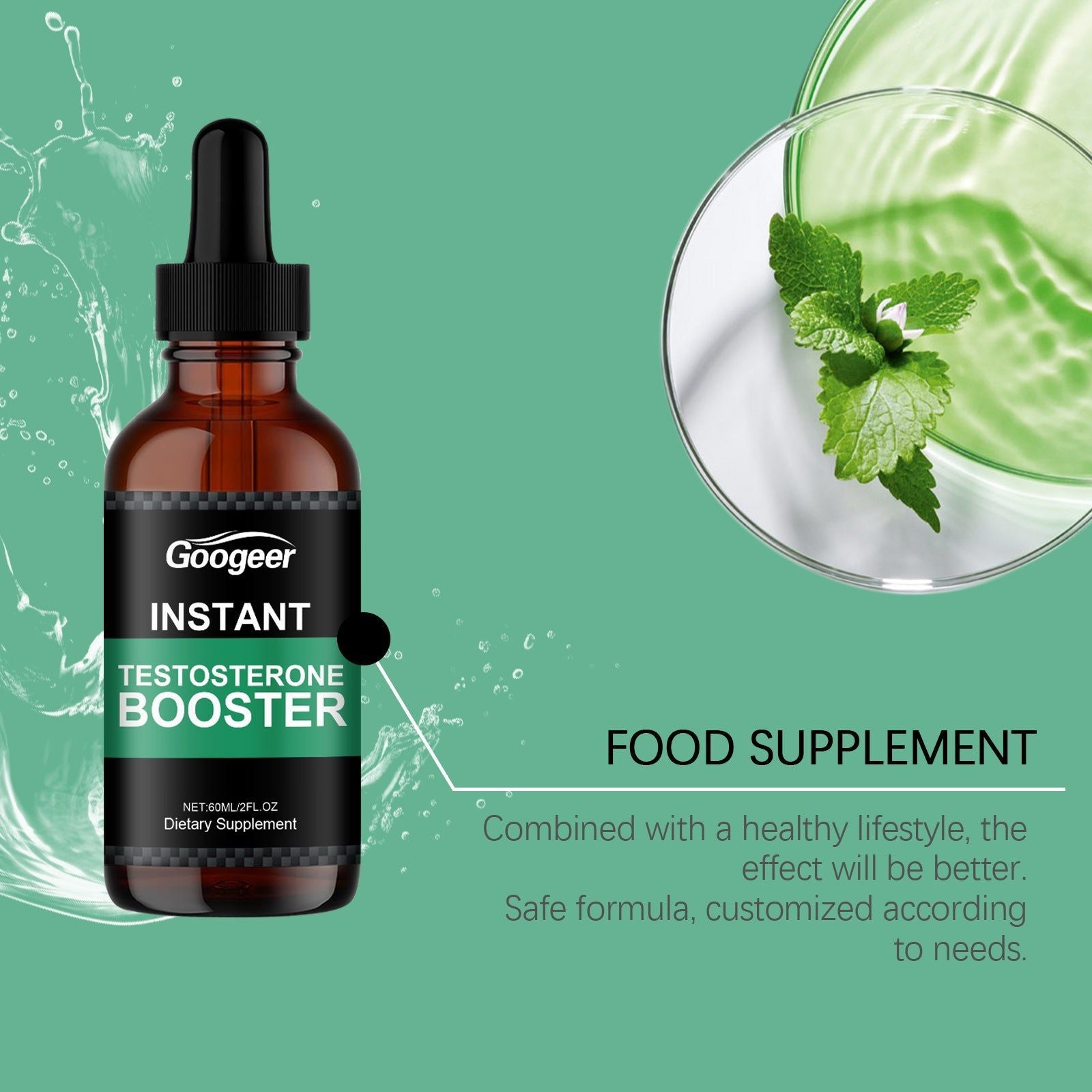 Boost Energy and Vitality with Testosterone Body Care Drops, Natural Supplements ,60ml