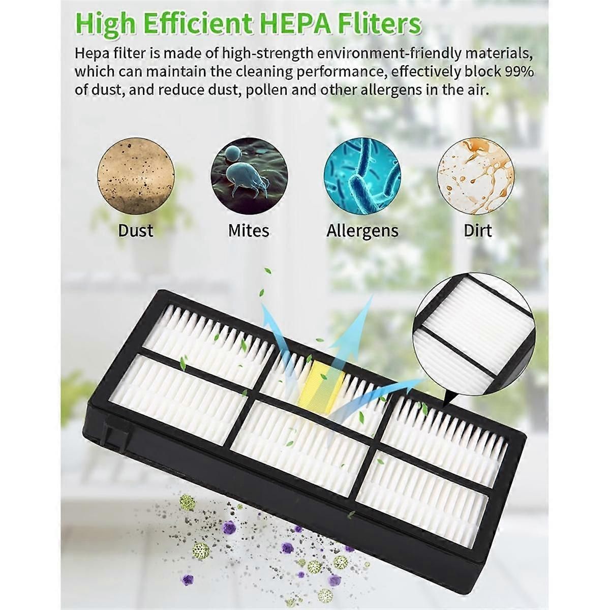 Main Side Brush HEPA Filter Parts Compatible with Roomba Series