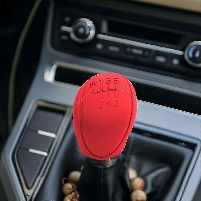 Car Silicone Gear Shift Knob Cover Gear Shift Non-slip Grip Handle Protective Covers Manual 6-speed Car Interior Accessories