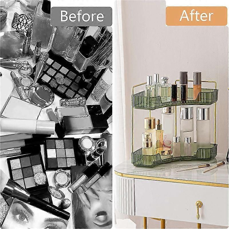 Corner Bathroom Counter Organizer Countertop Shelf Makeup Organizer B