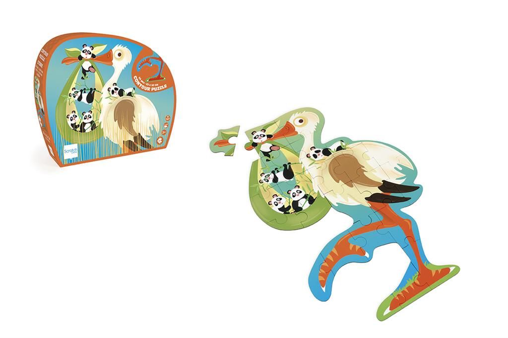 Stork Contour Puzzle 24 Pieces