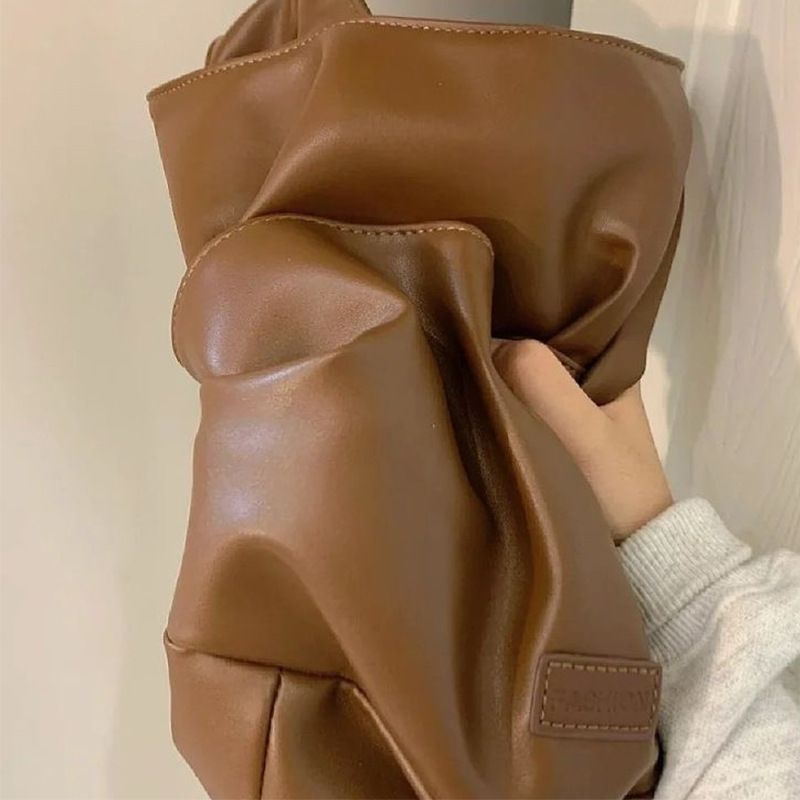 Women Shoulder Bag Large Capacity PU Leather Tote Bag Underarm Bag