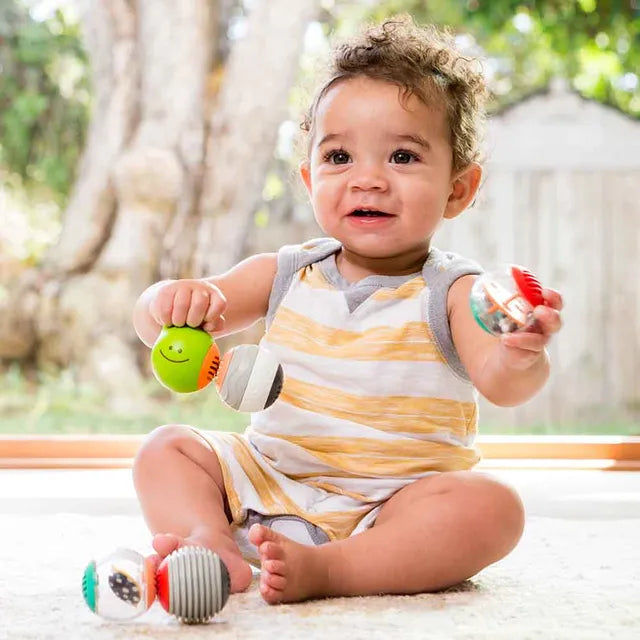 Infantino Caterpillar Activity Balls – Sensory Rattle Toy for Babies