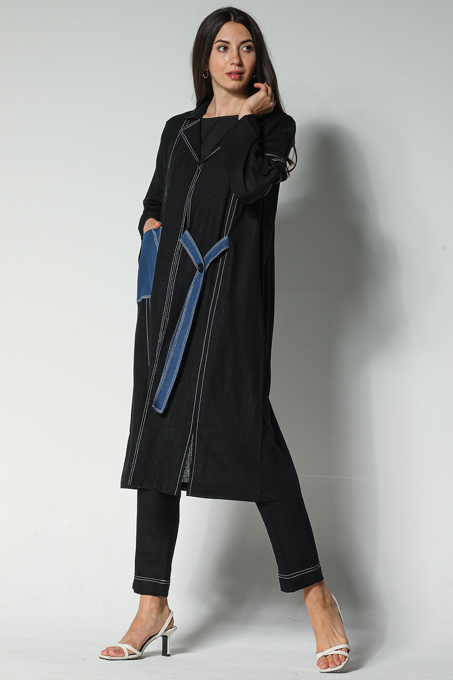 MOiSTREET Navy Denim Pocket  Travel Set