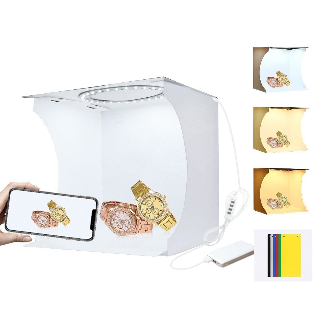 Folding Lighting Box for Photography, 23cm, Photography Studio, Photo Lighting B