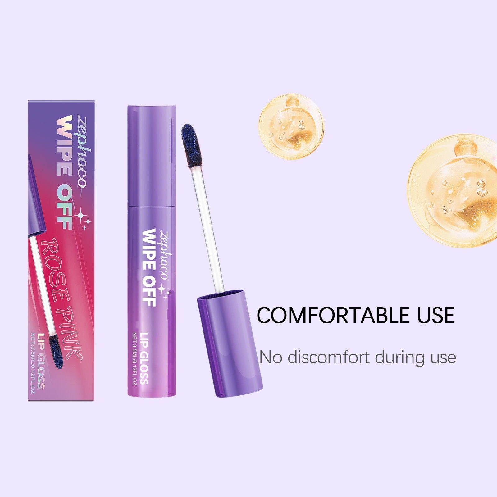 Color-Changing Peel-Off Lip Gloss, Light, Comfortable, Long-Lasting, Trendy Lip Makeup ,3.5ml