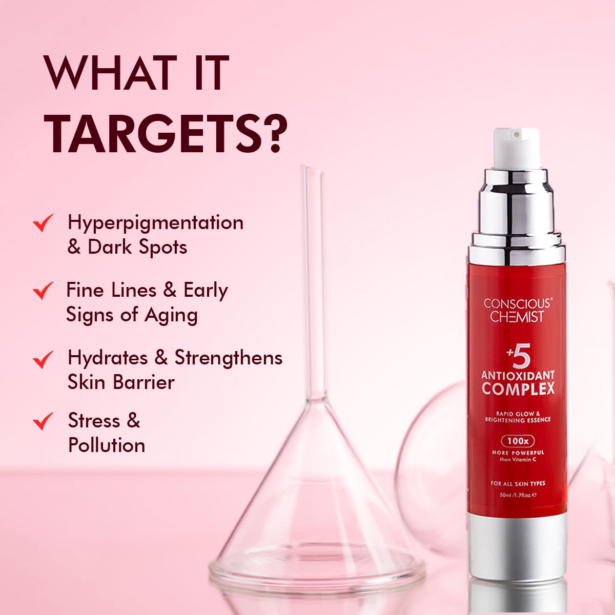 Conscious Chemist Rapid Glow & Brightening Essence | Face Serum – 50ml