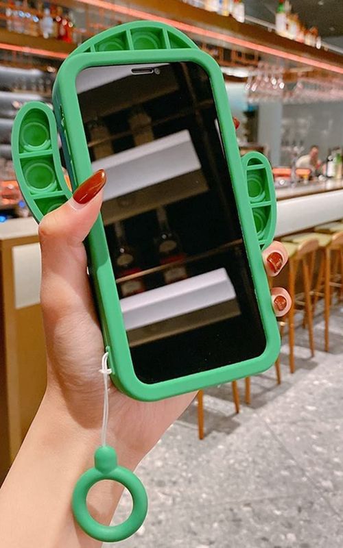 Silicone Fidget Toys Phone Case Squeeze Bubble Sensory Protecive Case