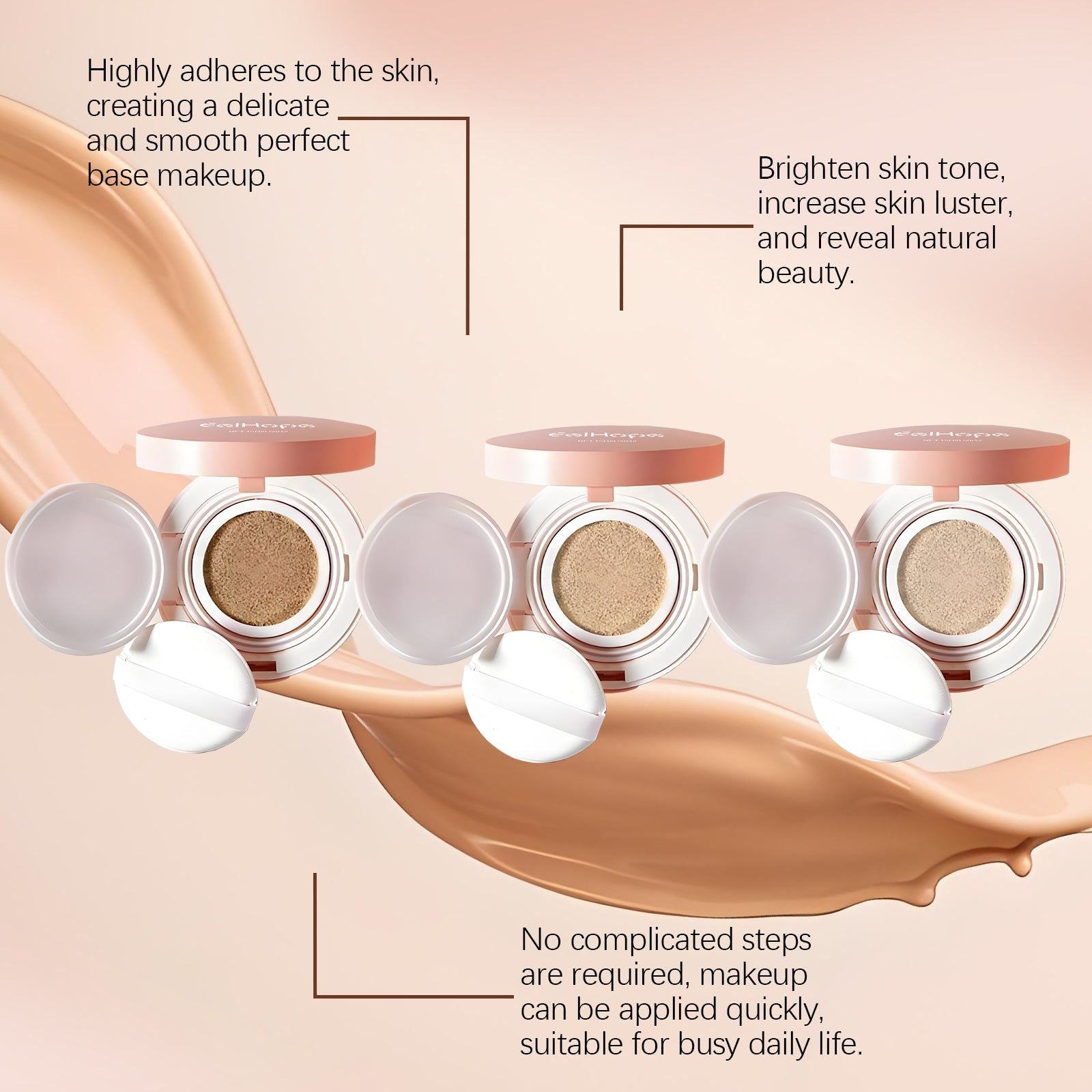 Cushion Foundation, Natural, Hydrating, Long-Lasting, Flawless Skin ,15g
