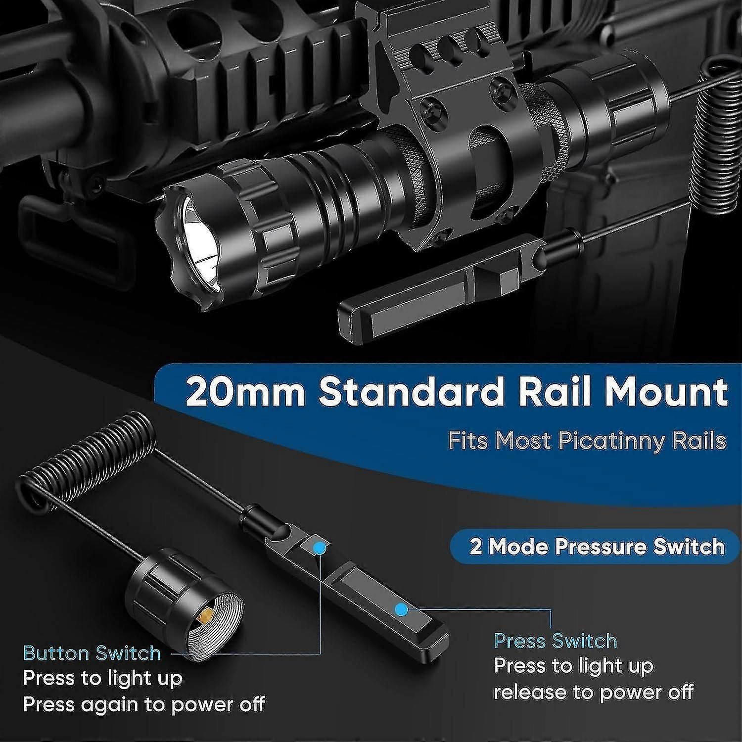 Wf-501b Tactical Hunting Torch - 1500 Lumen Waterproof Flashlight zxin