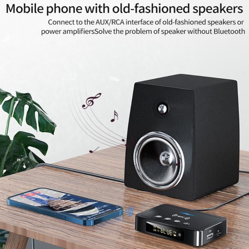 Nfc Bluetooth Receiver 5.0 Wireless Audio Tranmitter 3 In 1 Bluetooth Adapter