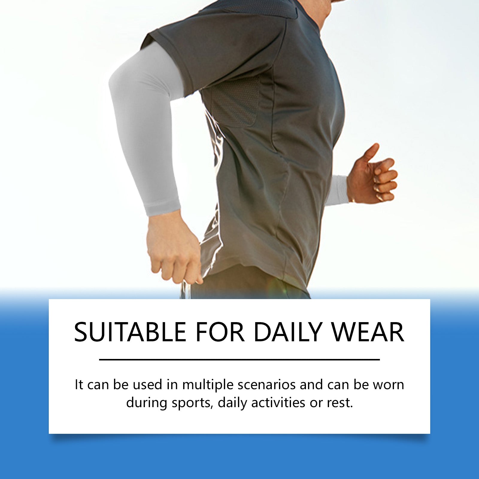 Cooling Compression Arm Sleeve for Joint Pain Relief, Body Care, Daily Comfort ,1Pair