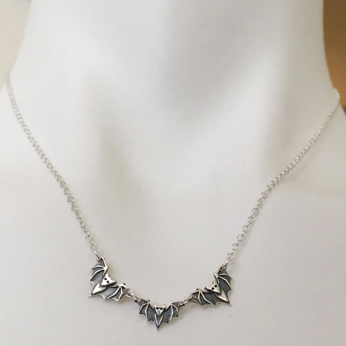 Bat Pendant Necklace Halloween Women Accessories Mothers Day Gift