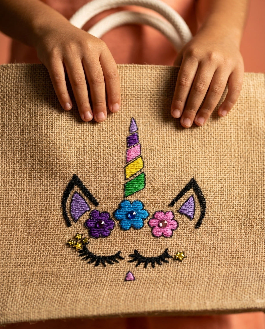Handi Made Unicorn Beach Set – Kids Bag & Hat (Delivered in up to 7 days)