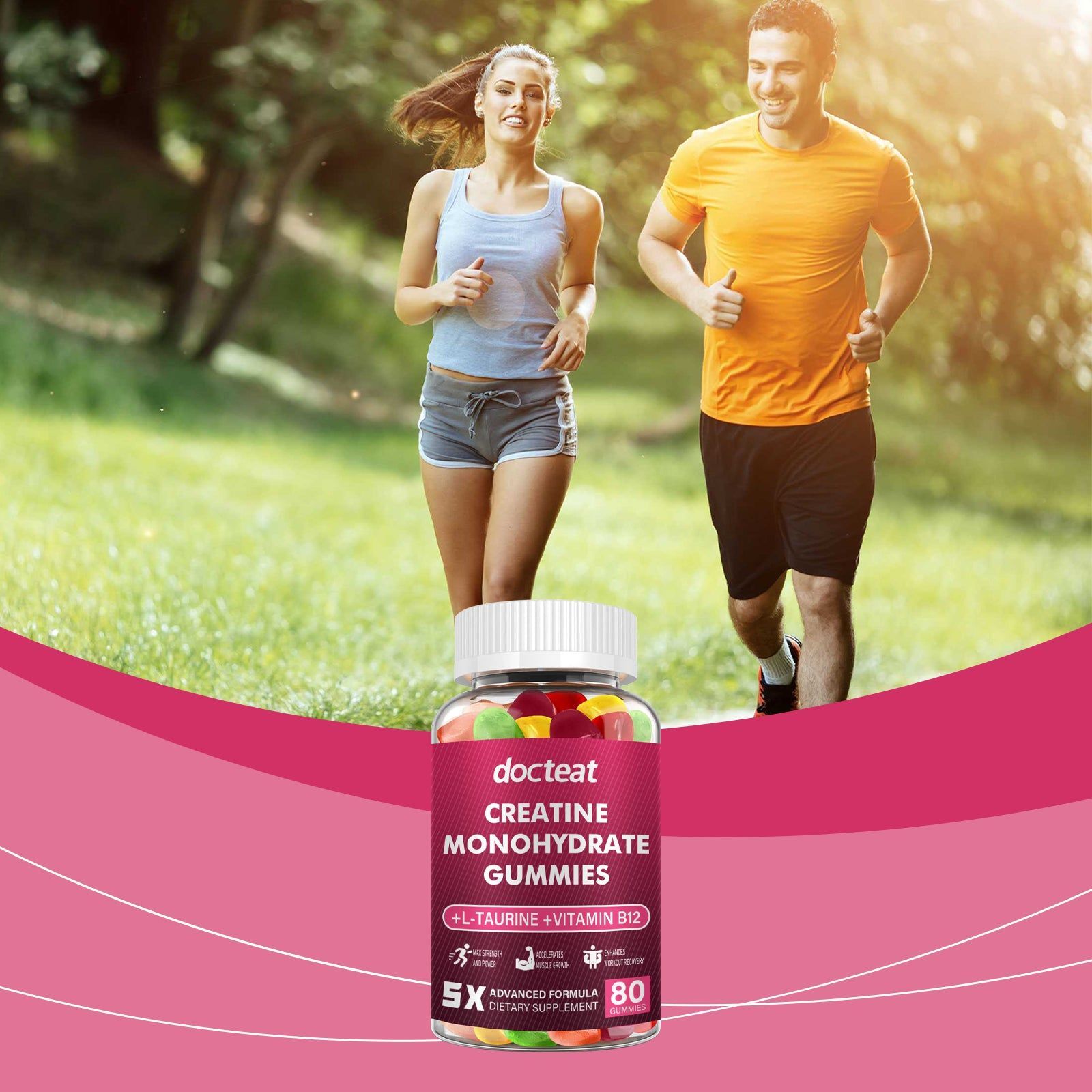Boost Your Body Care with Creatine Gummies, Energy & Recovery Support ,80pcs
