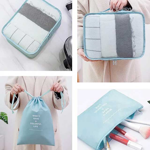 7-Piece Set Portable Luggage Organizer – Travel Storage Bags for Efficient Packing & Organization
