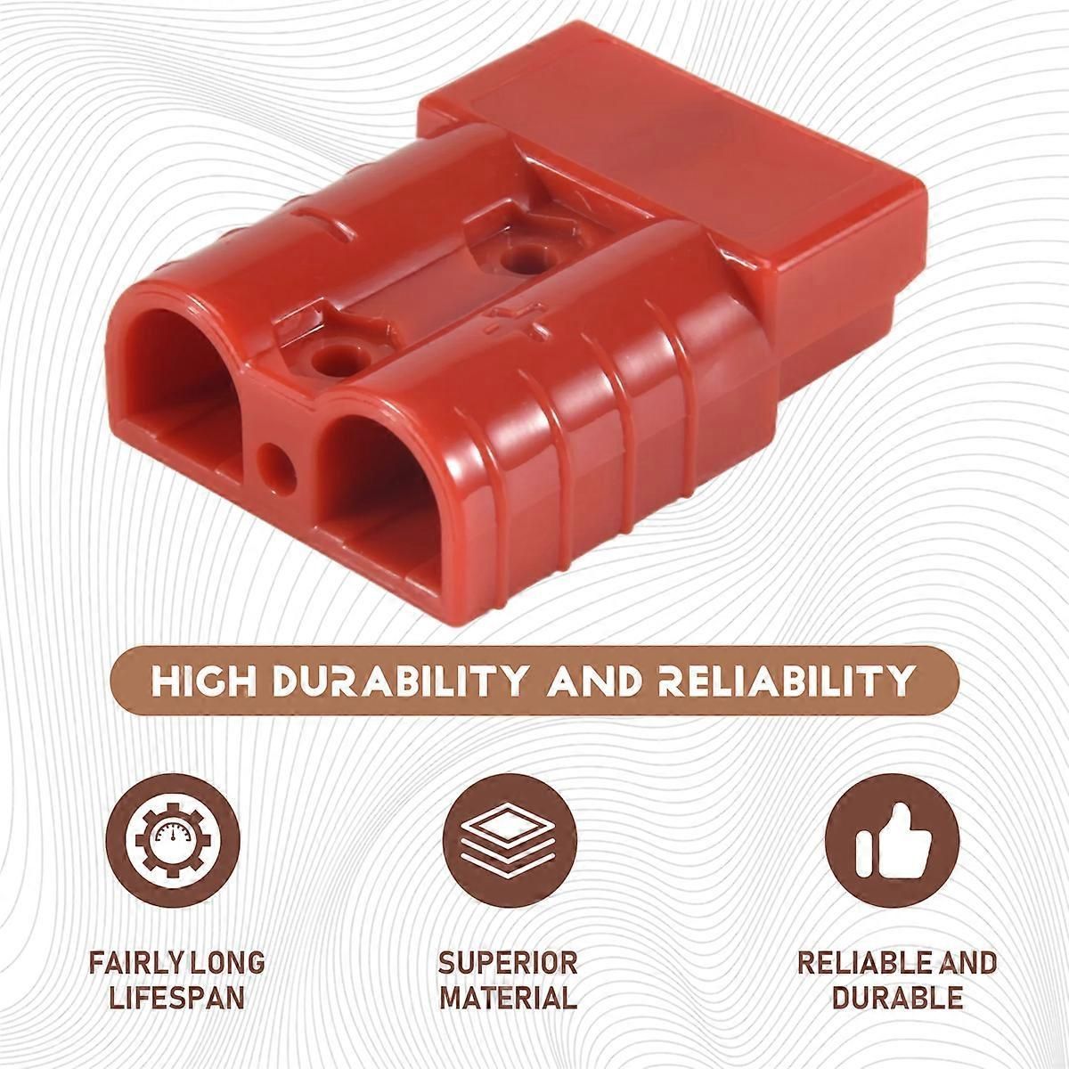 For Anderson Style Plug Connectors 50A 600V Terminals Plugs Red