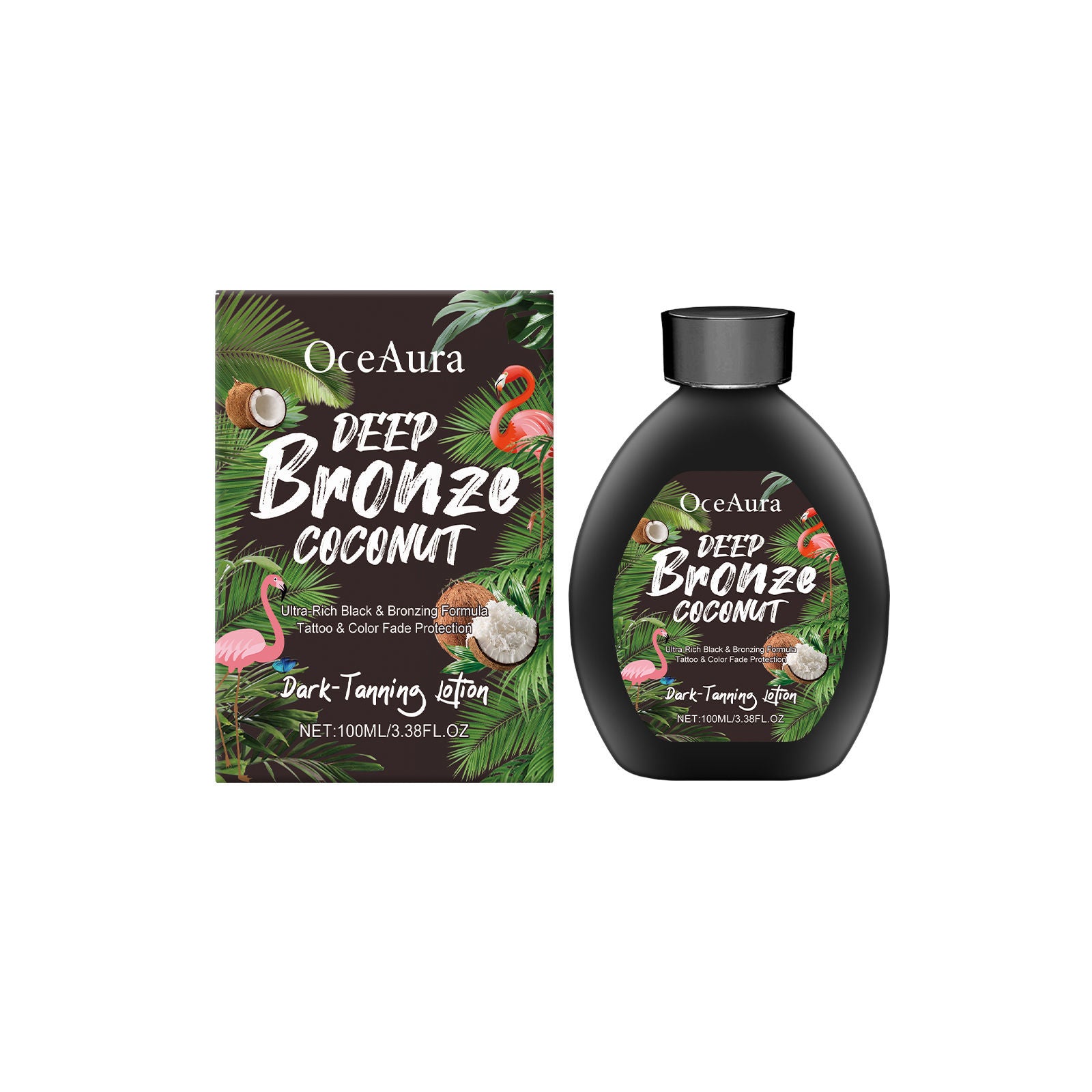 Coconut Black Lotion, Fast Blackening Tanning Bronzer, Moisturizing, Summer Glow ,100ml