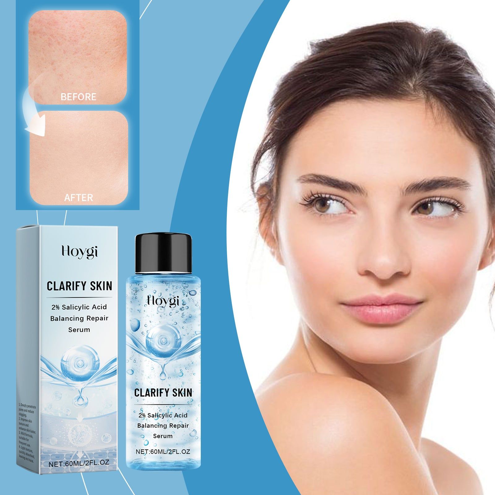 2% Salicylic Acid Serum for Moisturizing, Acne Repair, Clear Skin, Glow ,60ml