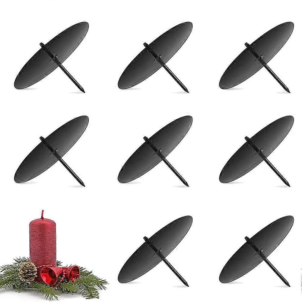 Wreath Candle Holder, 8 cm Advent Candle Holder, 8Pcs Silver