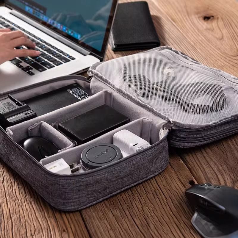 Large Capacity Storage Bag Travel Data Cable Organizer Bag Storage Pouch