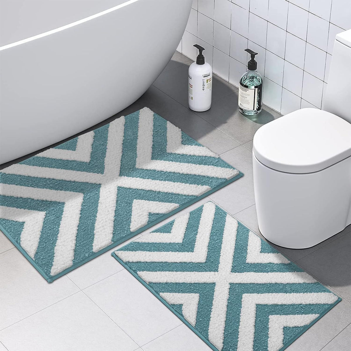 AIESY® Beautiful Luxury Rectangle Quick Dry Bath Mat