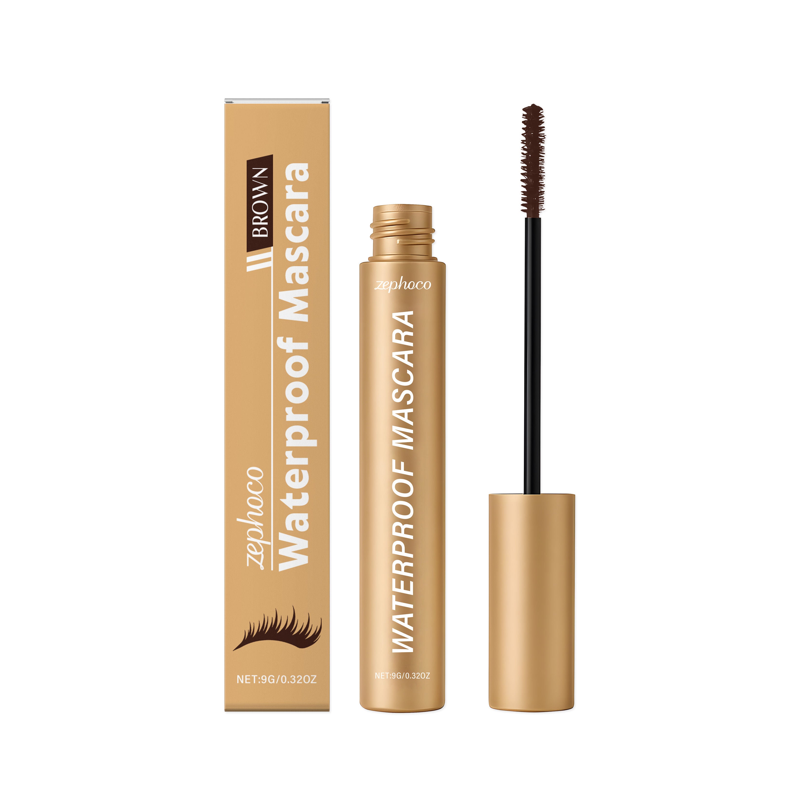 Brown Curl Mascara, Long Voluminous Natural Look, Waterproof, Easy Application ,9g