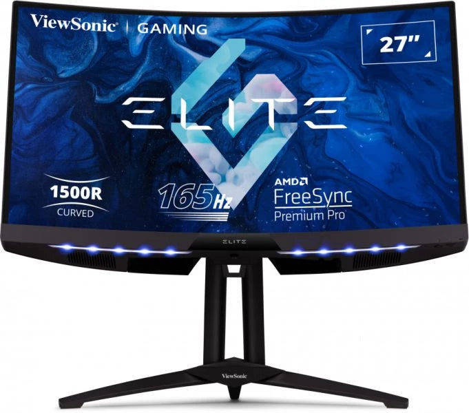 شاشة الألعاب المنحنية ViewSonic XG270QC مقاس 27 بوصة بدقة 2K و 1500R و RGB، 165 هرتز