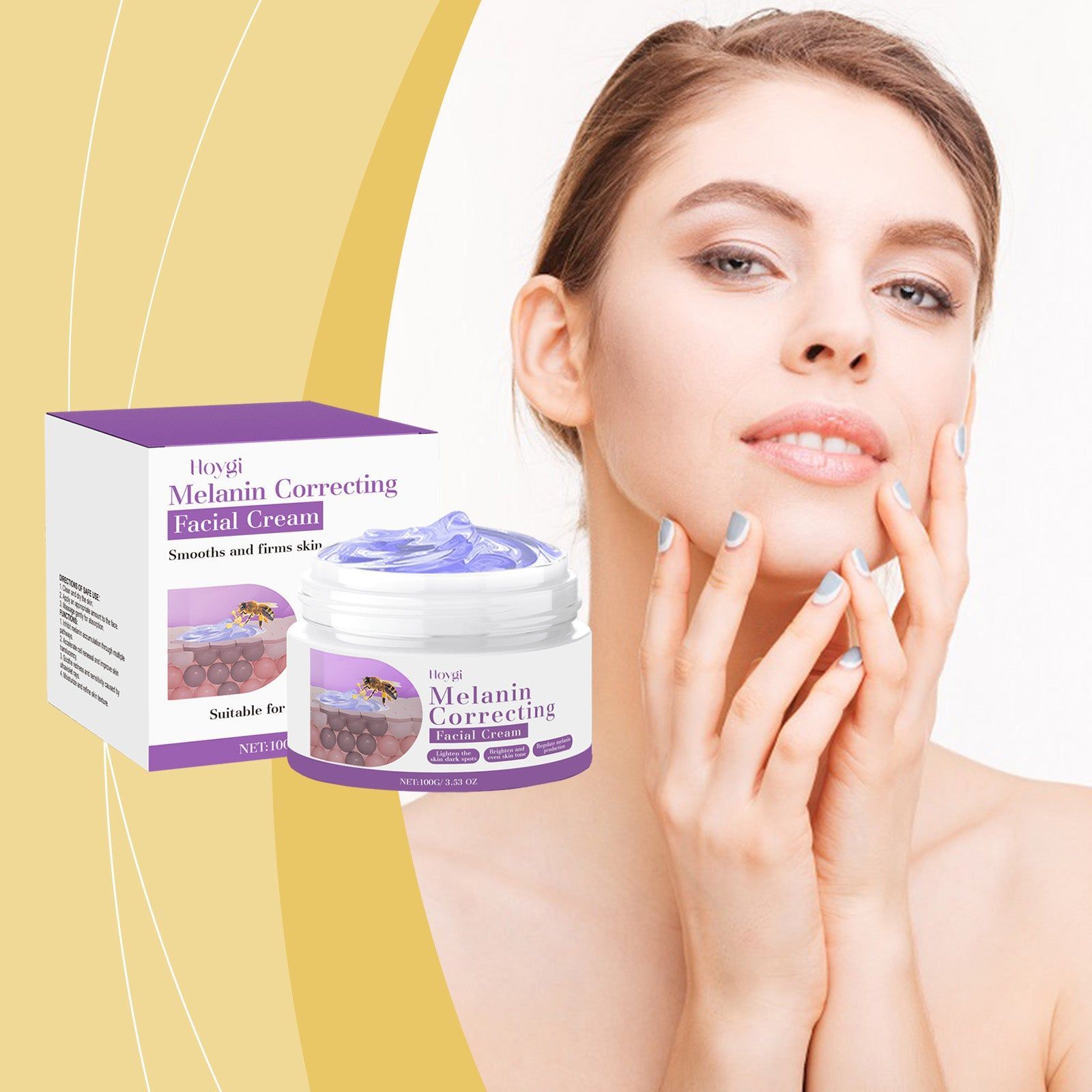 Brightening Facial Care Cream, Hydrating, Soothing, Anti-Aging, Glowing Skin ,100g
