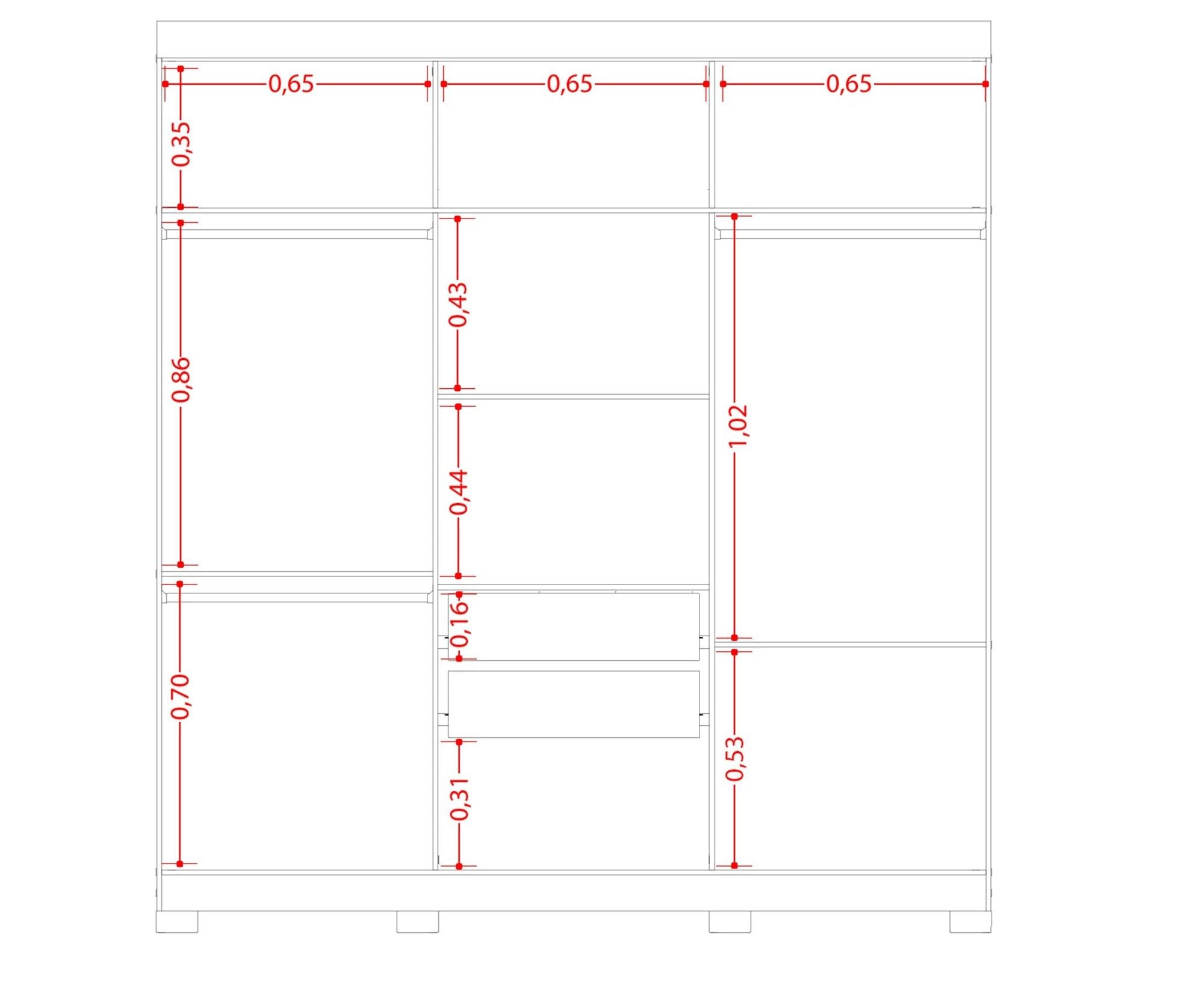 Amarok 6 Door Wardrobe