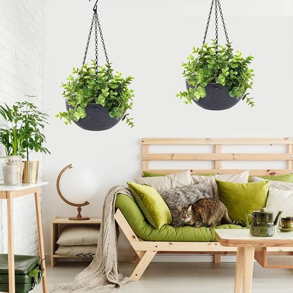 Hanging Flower Pot Decor Display Container Iron Flower Basket for Balcony Succulent Indoor