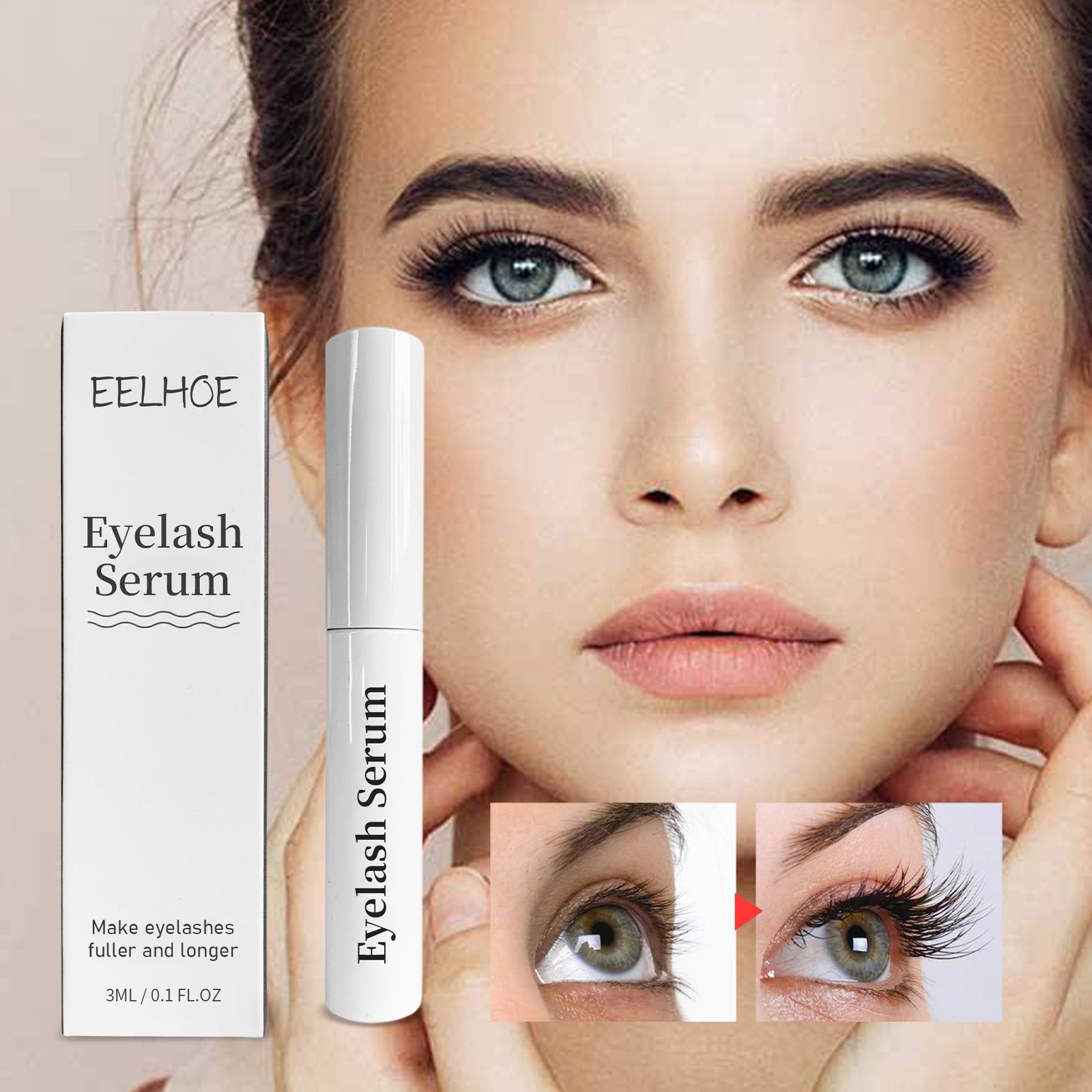 Slender Eyelash Serum, Natural Growth Boost, Long Thick Curl Mascara ,3ml