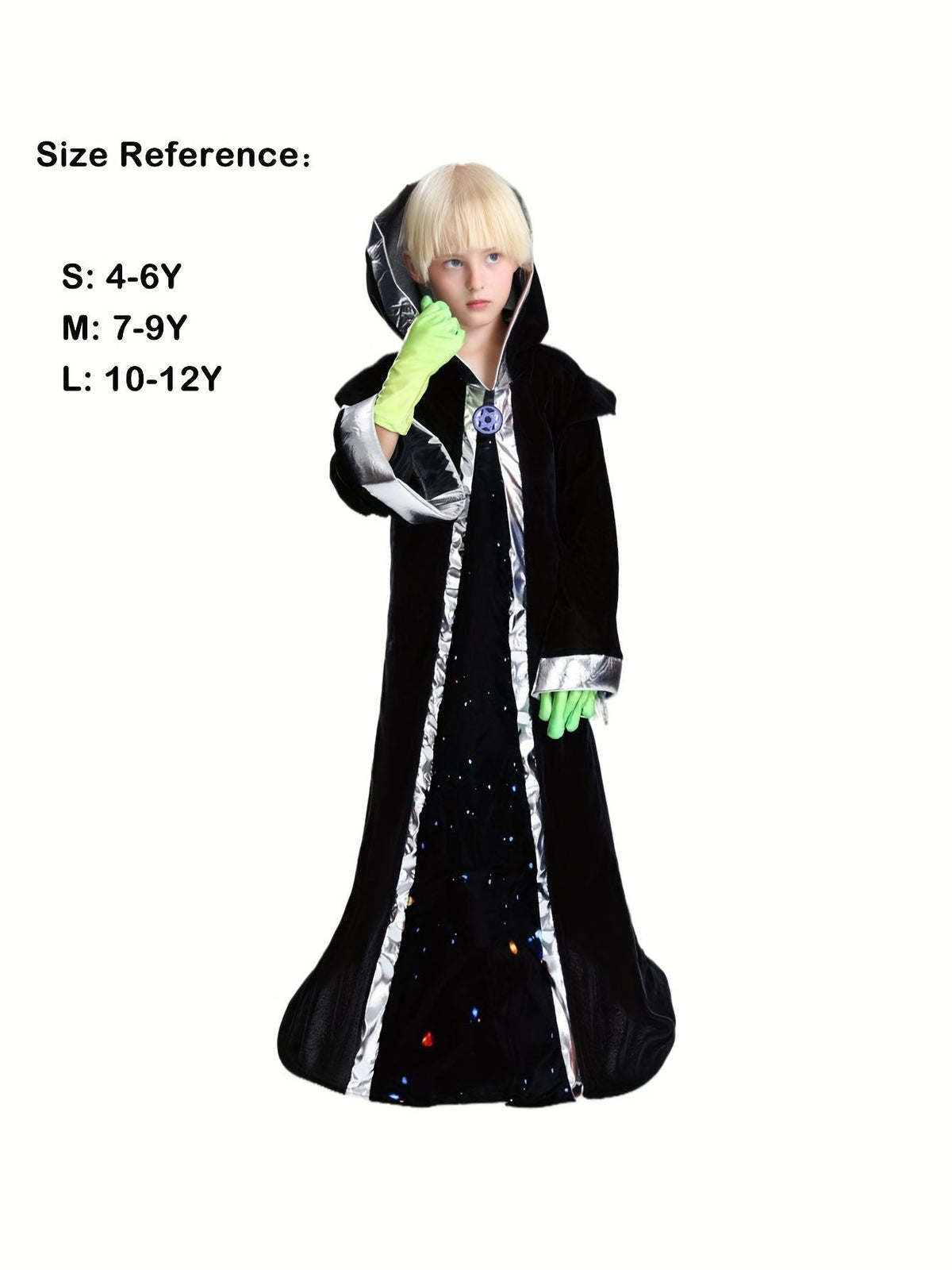 Long Hooded Cloak With Mask And Gloves Imitation Alien Suit,Halloween Costume
