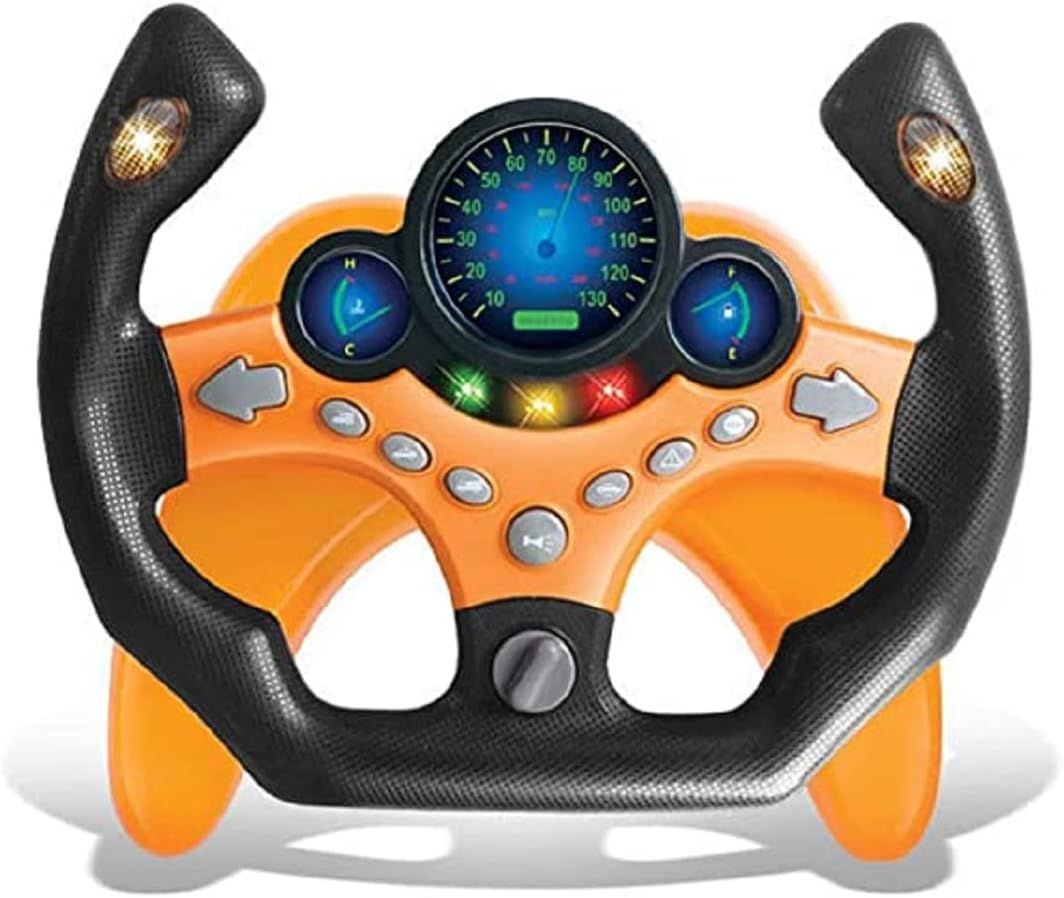 Steering Wheel Toy Music Driving Simulation Racing Play Learning Educational Toys for Children