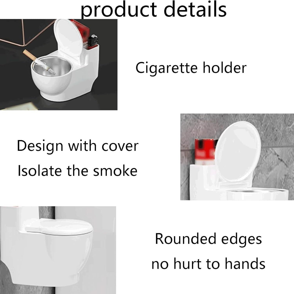 Plastic Ashtray With Lid Creative Cigarette Ashtray Portable Ash Trays